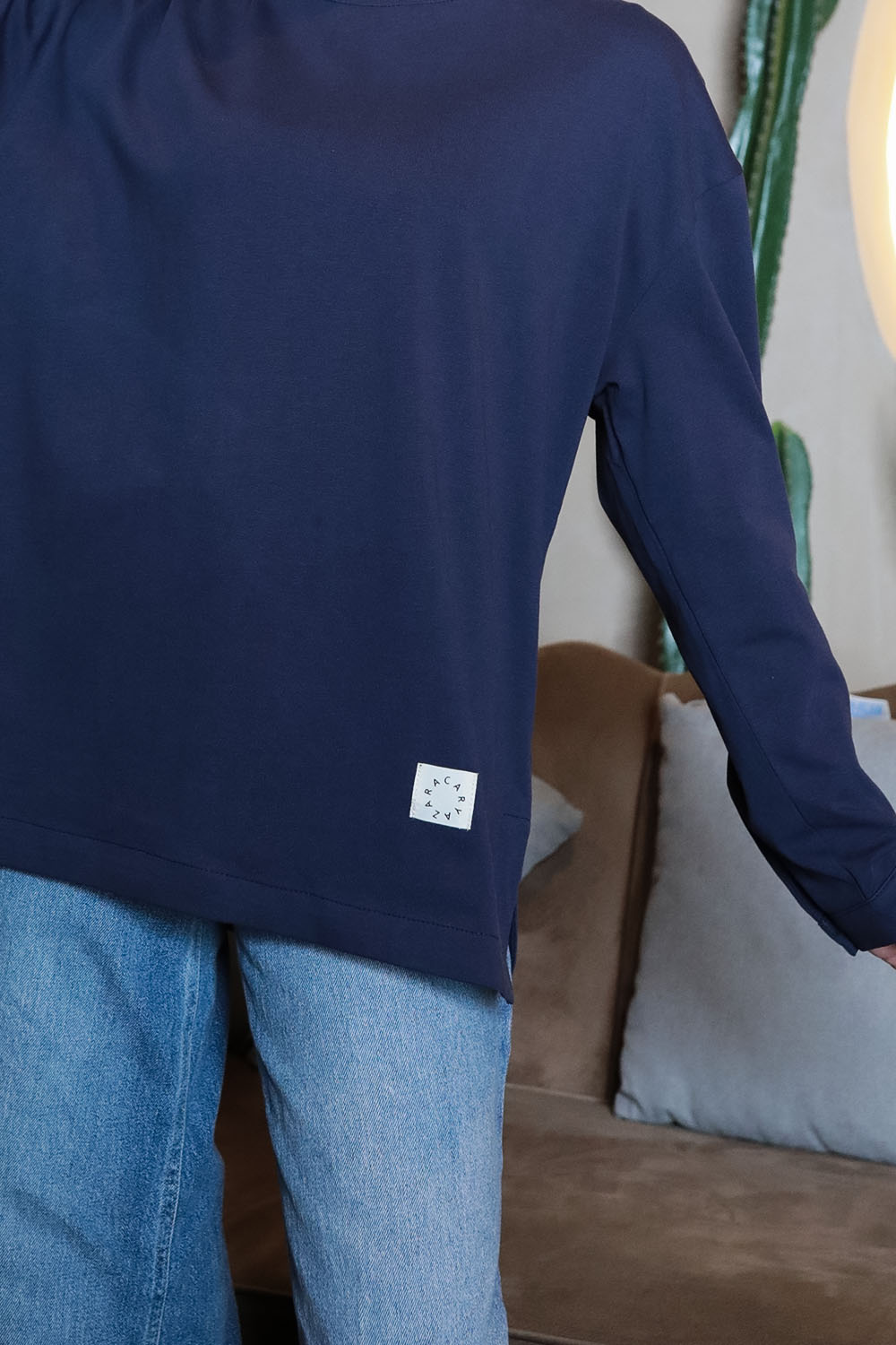 Thera Plain Shirt - Navy Blue