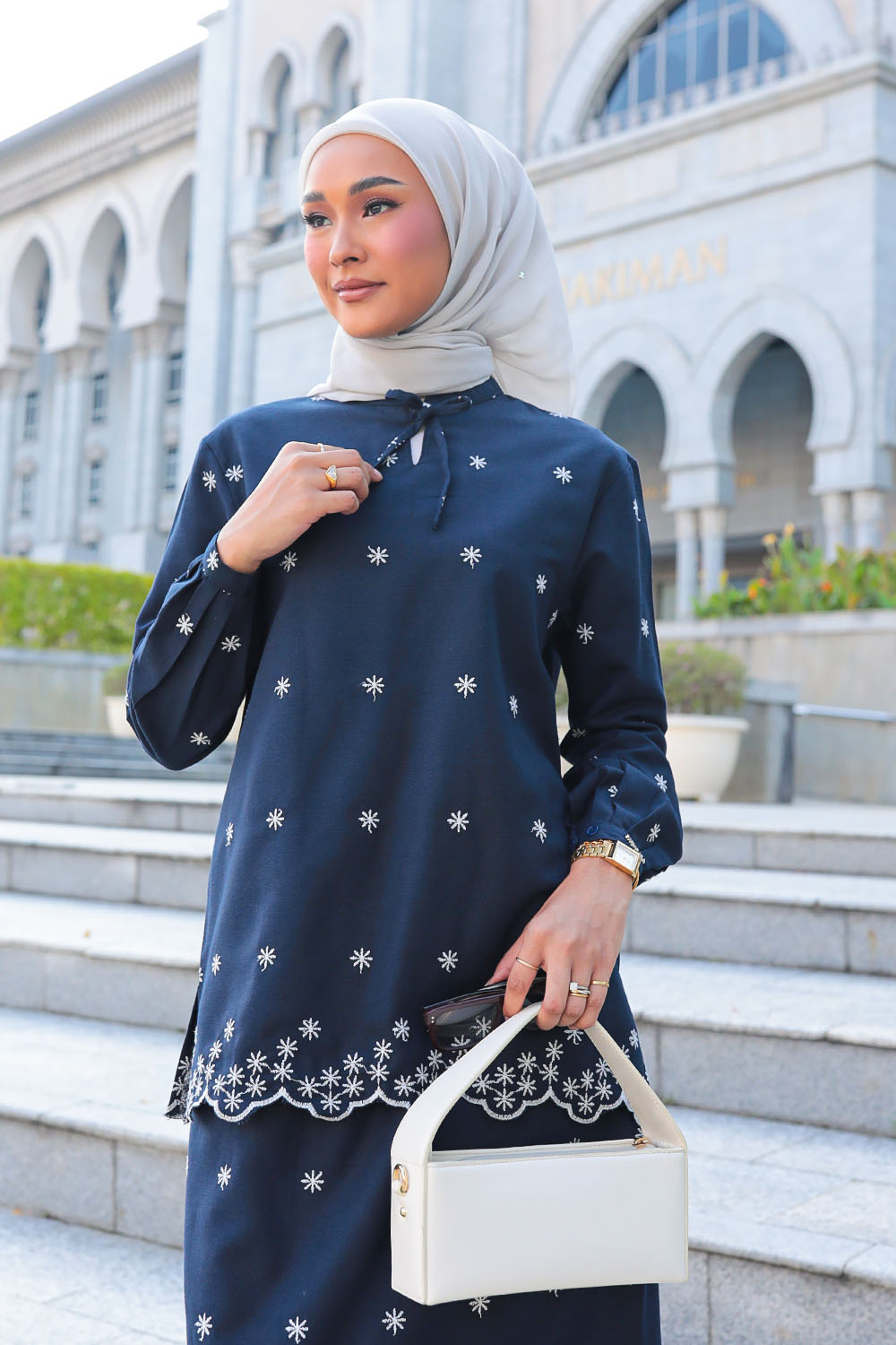 Kate Linen Set - Dark Blue