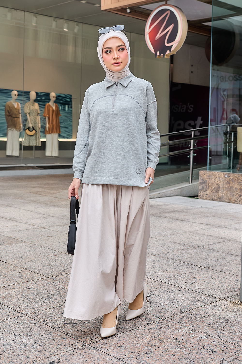 Viena Plain Shirt - Silver Grey