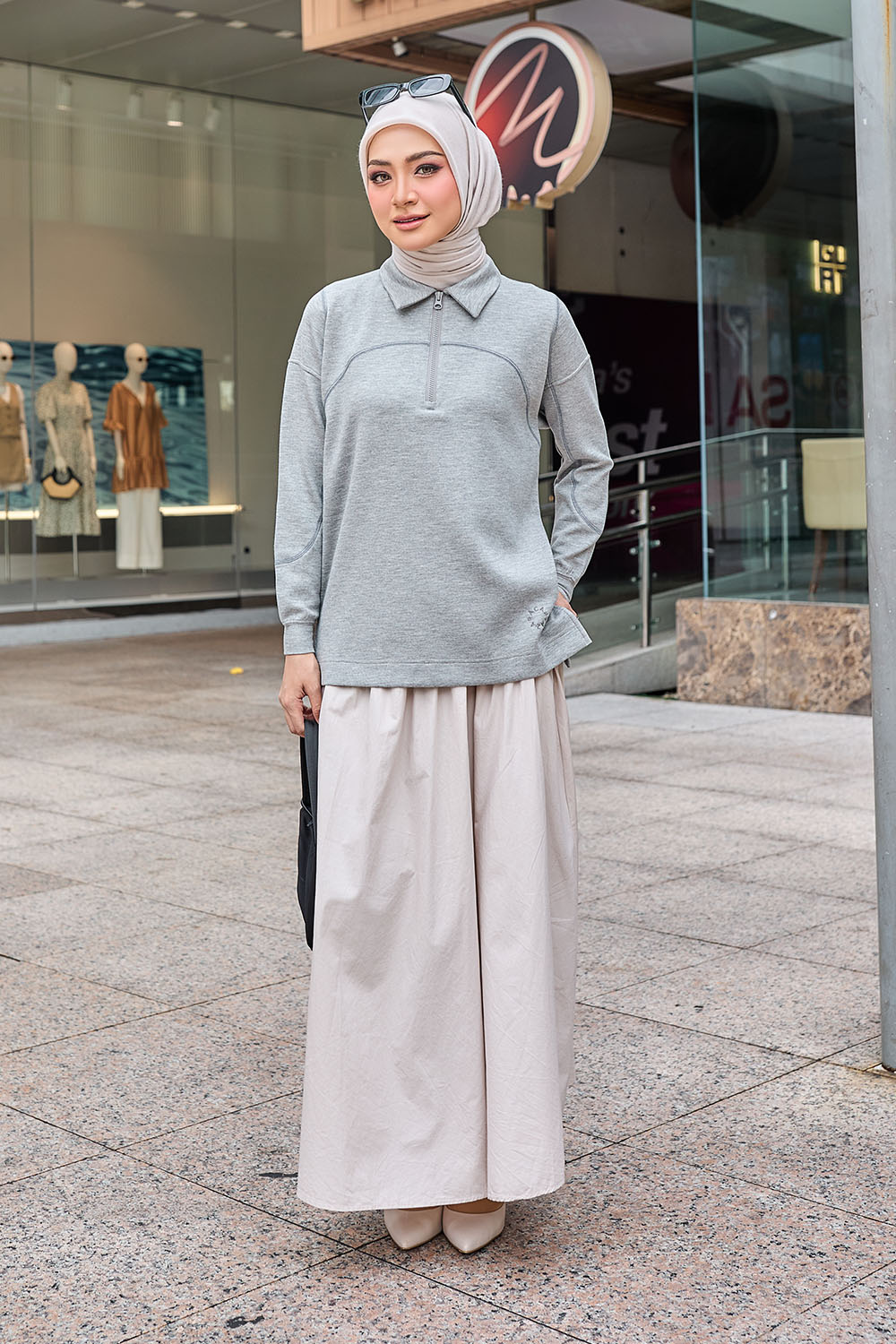 Viena Plain Shirt - Silver Grey