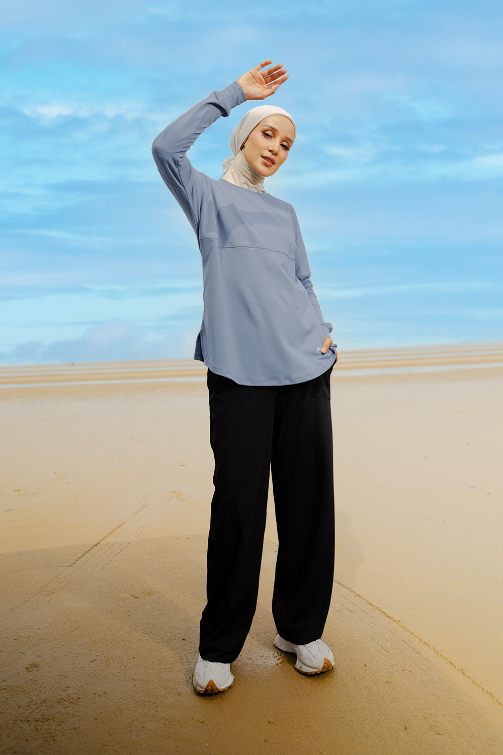 Lightweight Dry-Fit Top - Dusty Blue