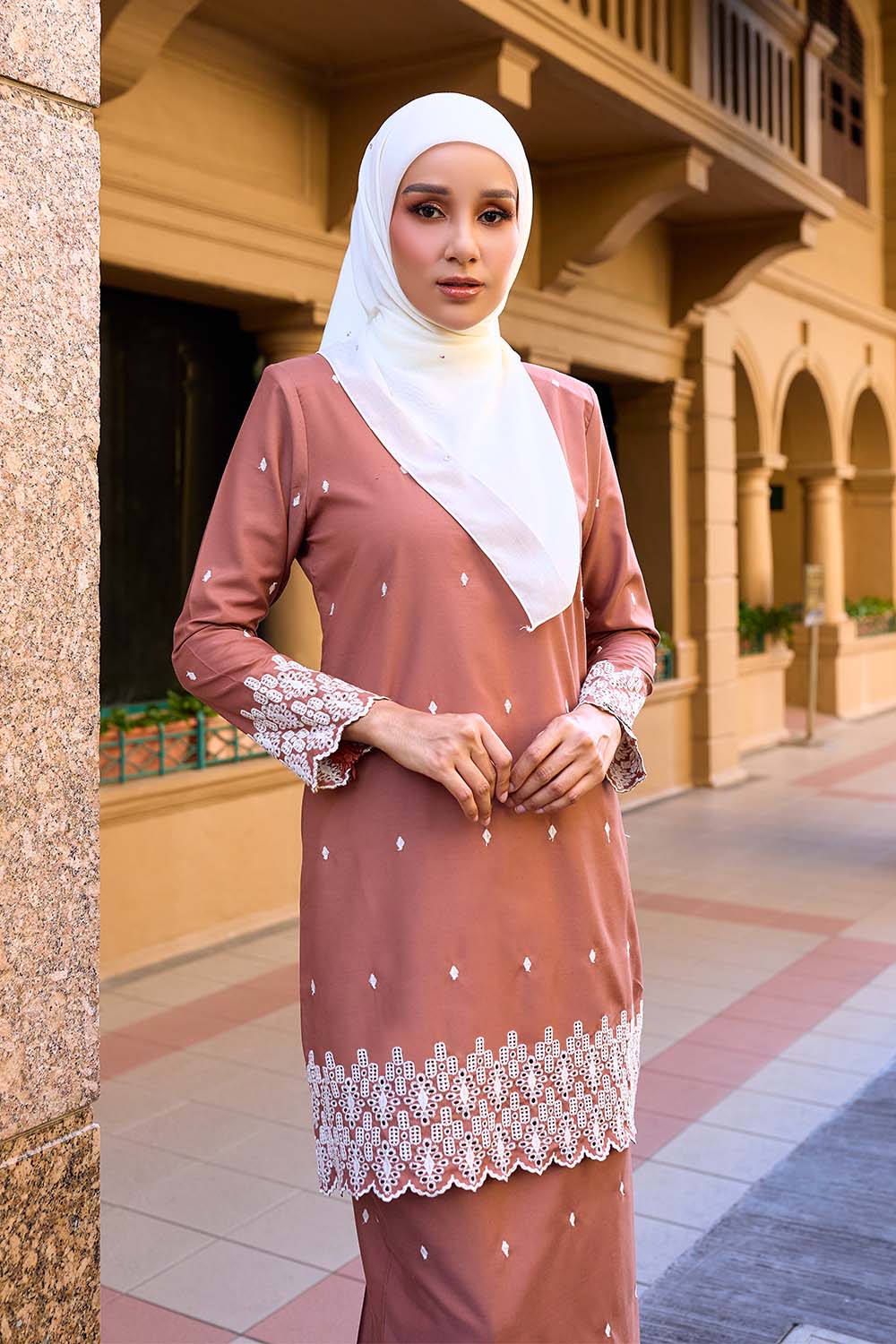 Naura Kurung - Caramel Brown