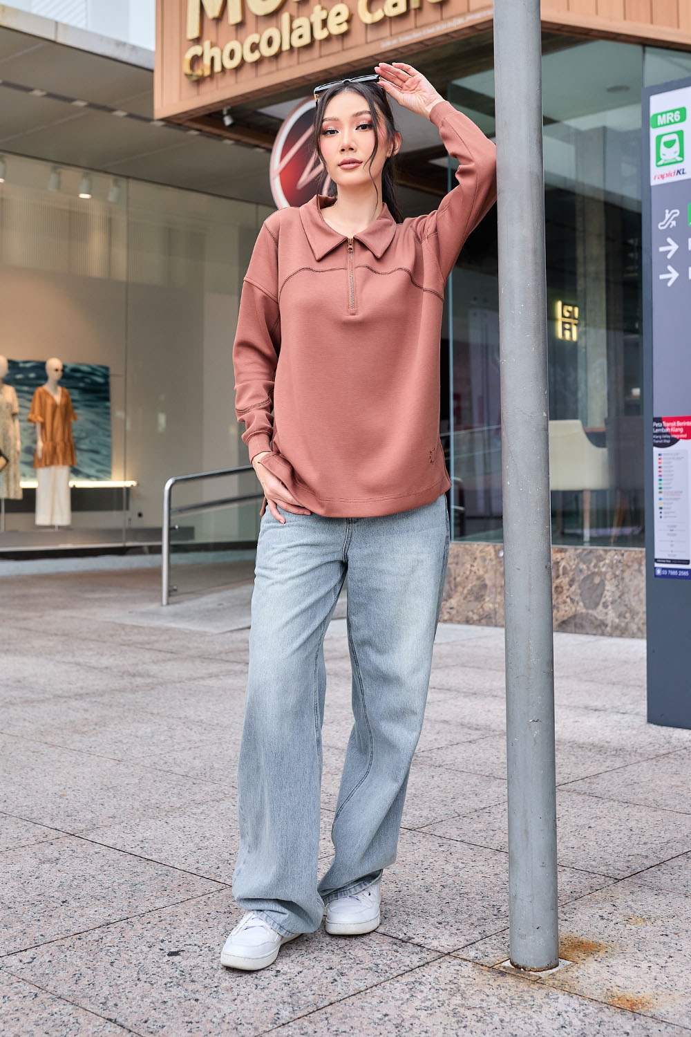 Viena Plain Shirt - Caramel Brown