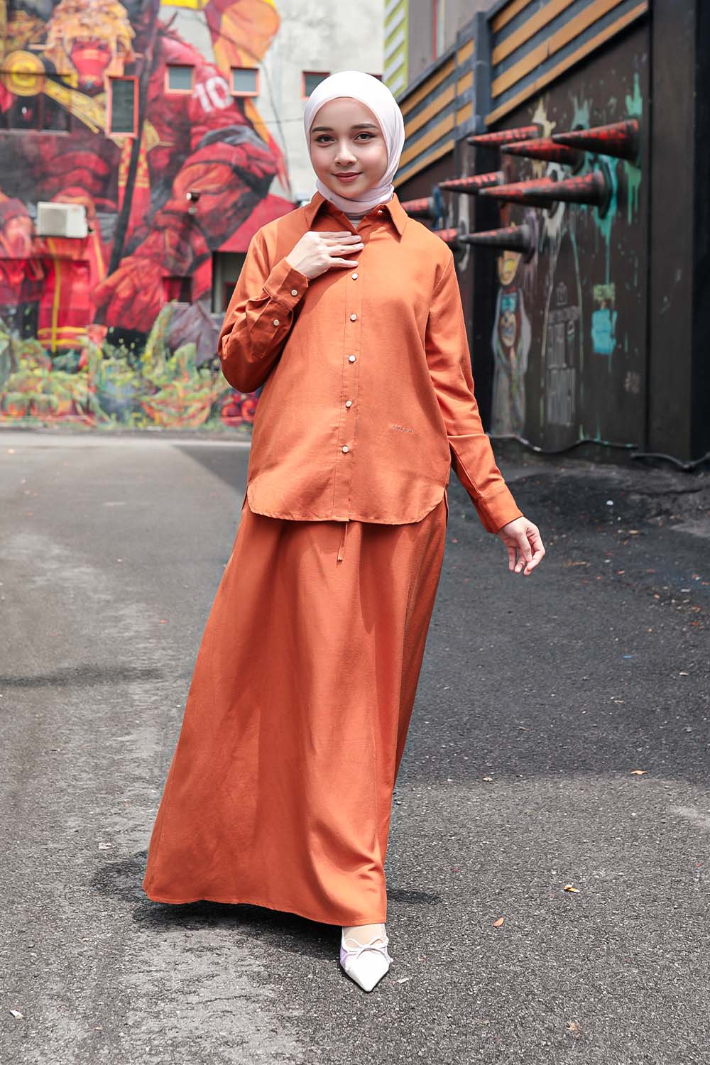 Evelyn Suit Plain - Burnt Orange