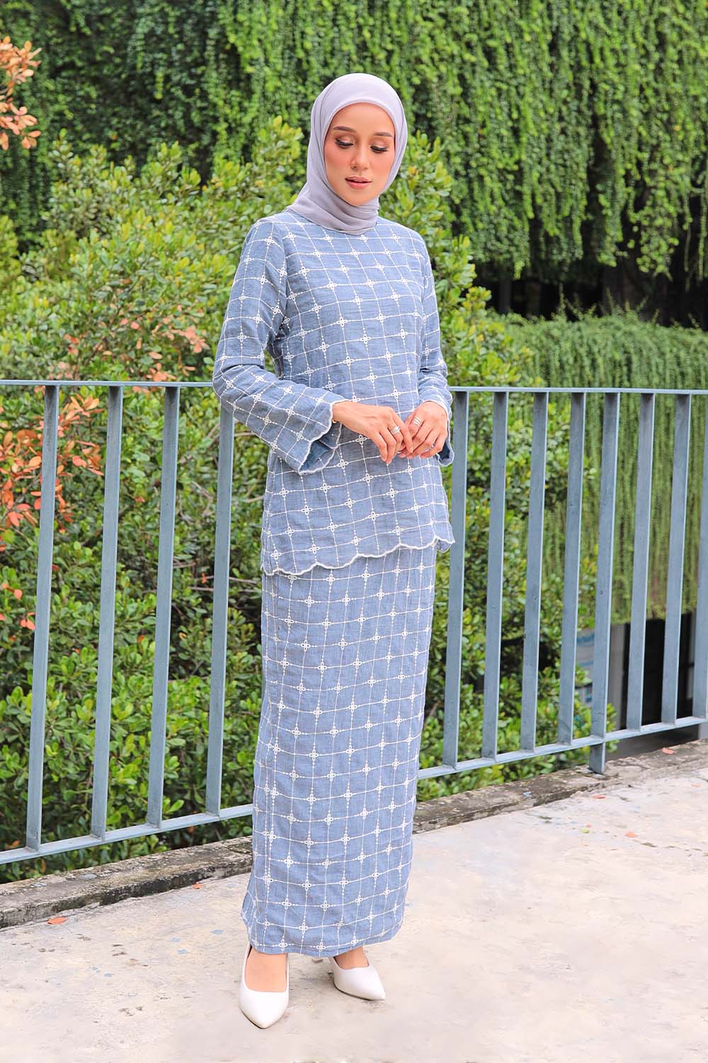 Katya Kurung - Light Grey