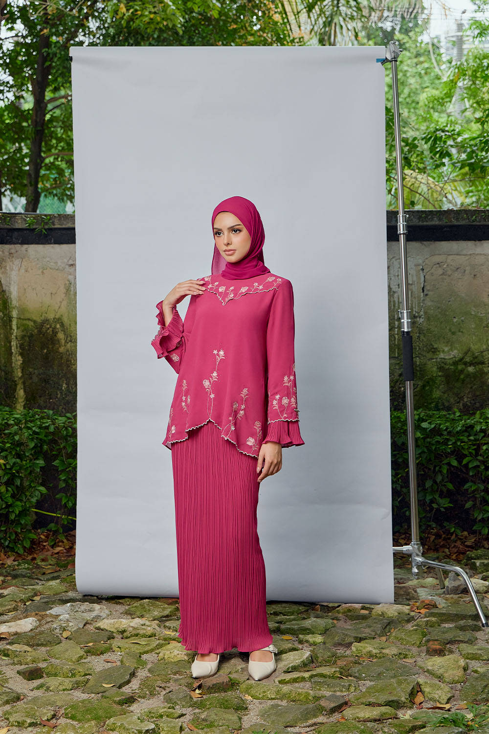 Qhuntum Pleated - Pink Magenta