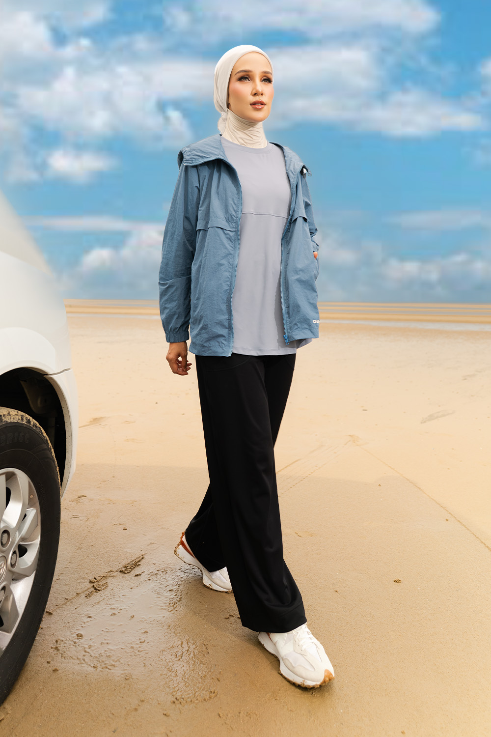 Coralé Windbreaker - Dusty Blue