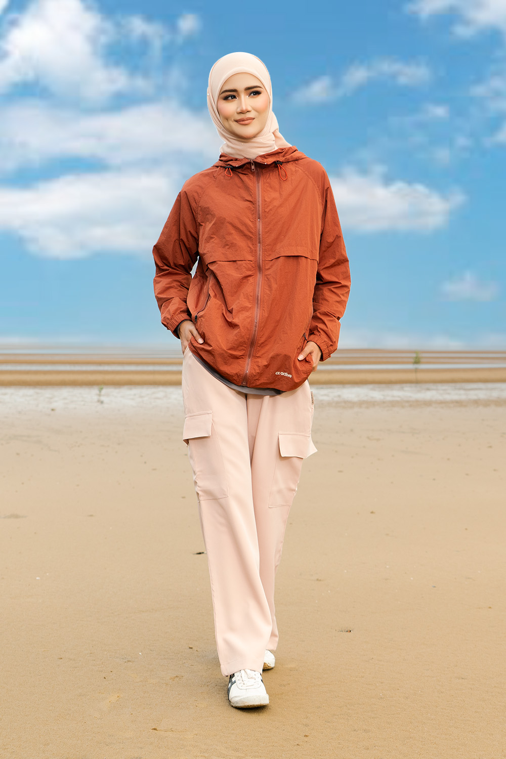 Coralé Windbreaker - Brick Orange